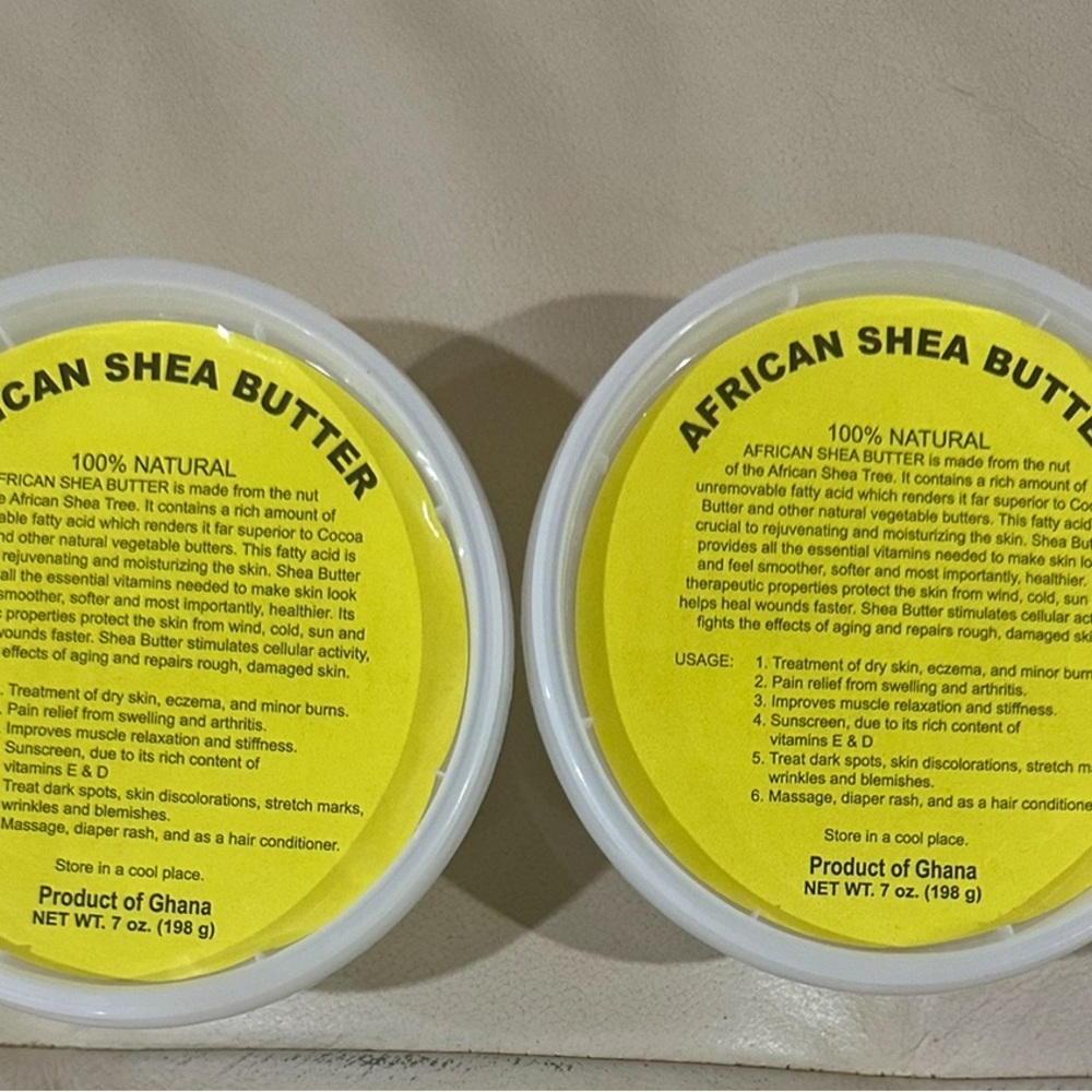 100% Raw Natural African Shea Butter. 7 oz. From Ghana.